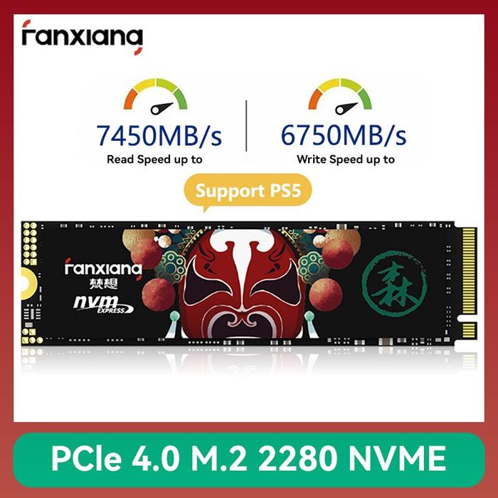 Fanxiang 7400MB/s SSD NVMe M.2 2280 2TB 1TB Internal Solid State Hard Disk PCIe4.0x4 2280 SSD Drive 