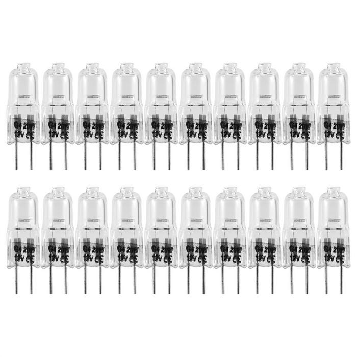 20 Pcs G4 Halogen Bulbs,20W 12V Halogen Light Bulbs 2 Pin Clear Lamp Bulb,for Cooker Lighting,Signal