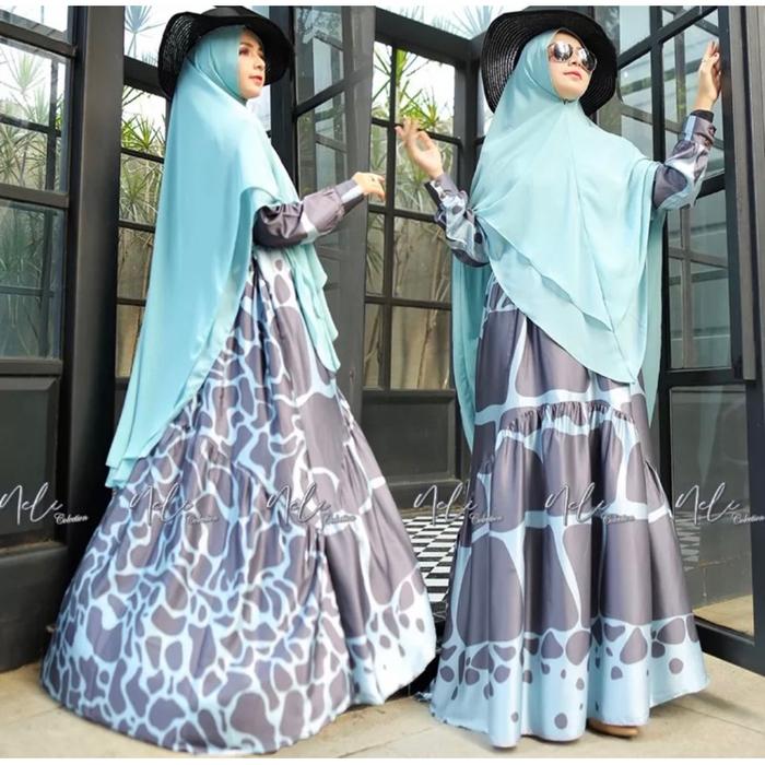 Dapatkan Khimar Nafisah Premium Ped Antem-By Neli Collection