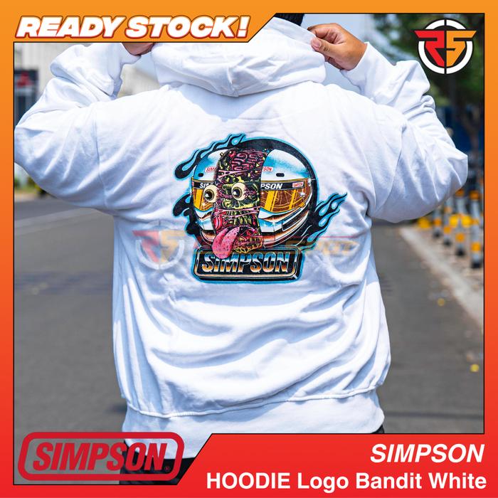 SIMPSON HOODIE Logo Bandit White Jacket Original