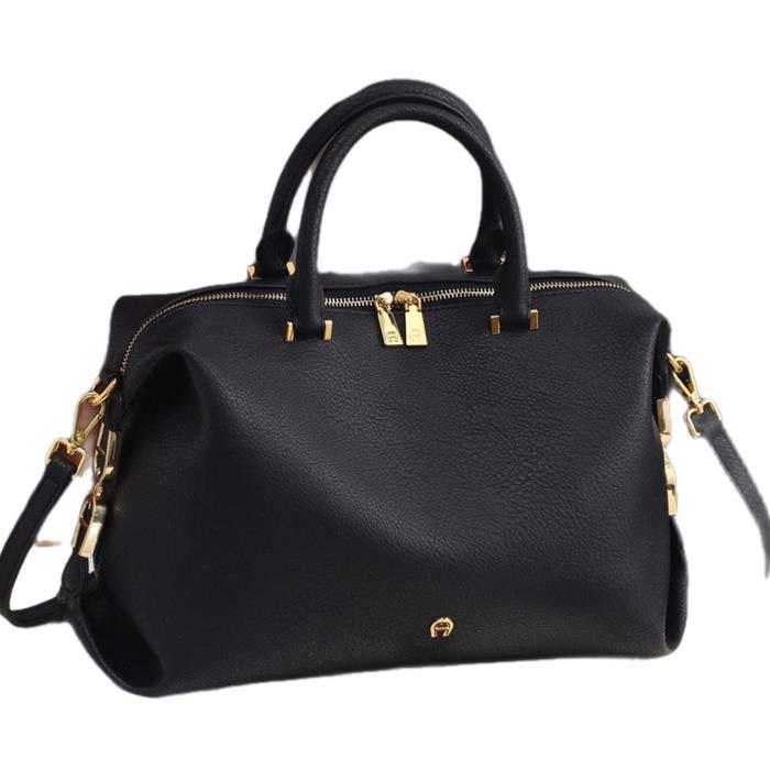 AIGNER ROMA Handtasche generbtes Handbags Grained Cowhide Hardware Gold Like Ori Genuine Soft Leathe