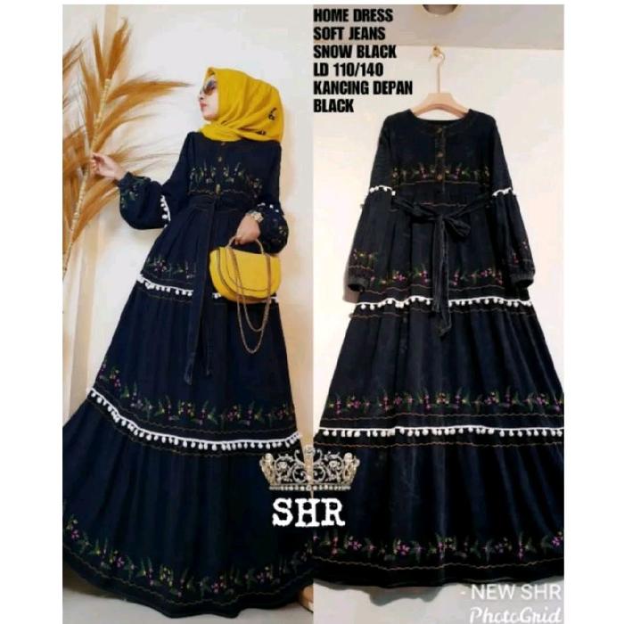 READY GAMIS JEANS BORDIR Bunga ORI SHR