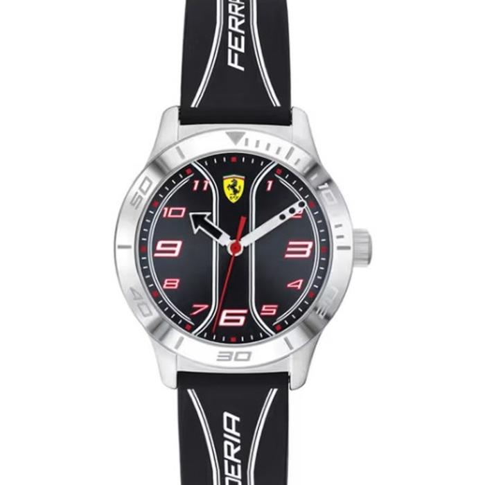 Scuderia Ferrari Academy Quartz Black Round Dial Kid's Watch- 0810024