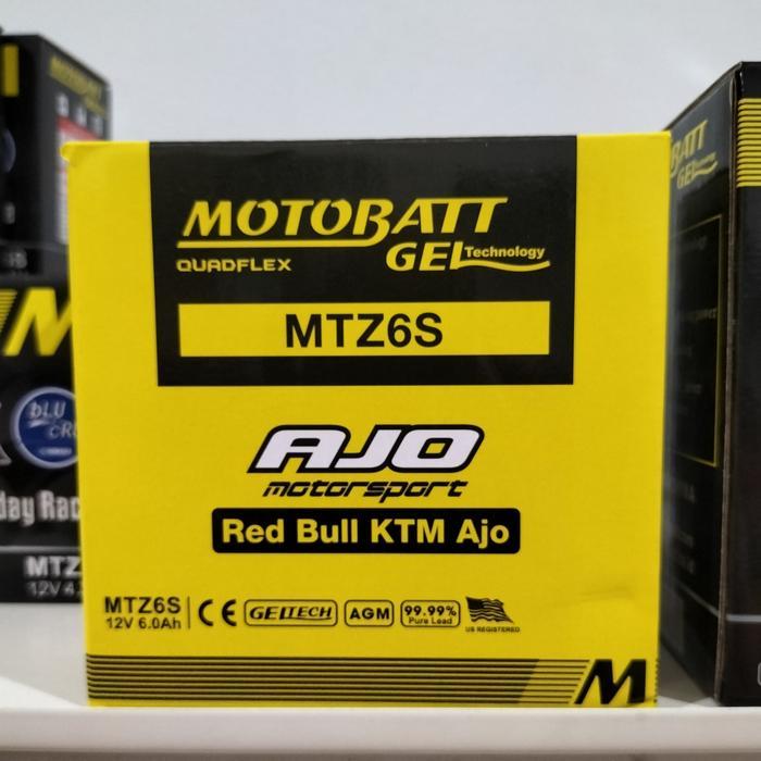 Motobatt MTZ6S Aki Gel 12V 6Ah untuk Honda Vario 125 150 160 Scoopy PCX ADV CB150R CBR150 Yamaha TTR