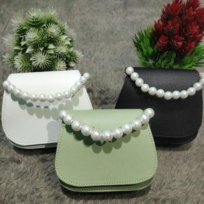 tas mini tas selempang tas mutiara lucu mutiara bulat