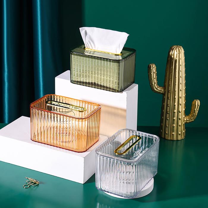 Plastic Tissue Holder Case Exquisite Transparent Tissue Paper Box