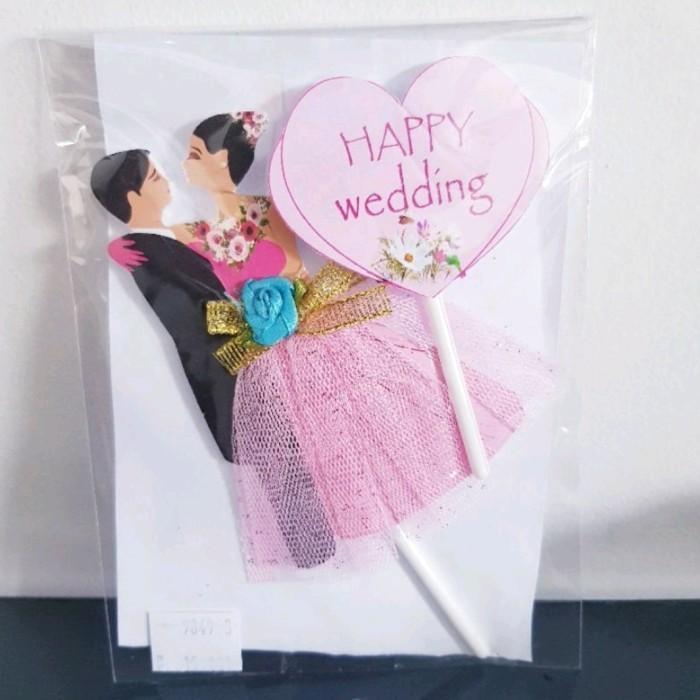 Topper Pengantin, Hiasan Pengantin, Boneka Pengantin, Happy Wedding