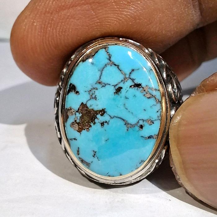 PIRUS PERSIA BIRU LAUT GRADASI EST DIM 17,5x13x5,5 RING 8