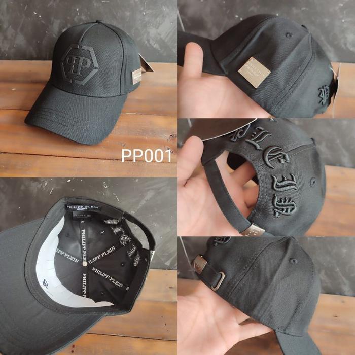 Topi baseball pria PP Philipp plein black pp001