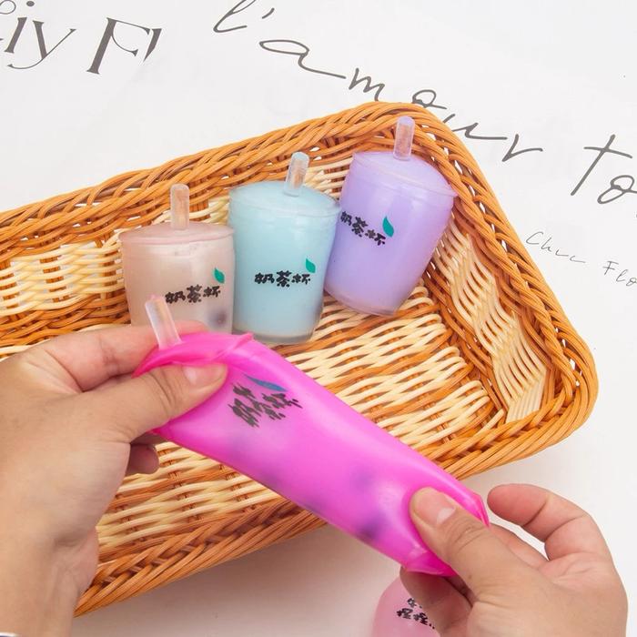 Mainan Anak Squishy Boba Drinks Pencet Squeeze Anti Stress Bubble