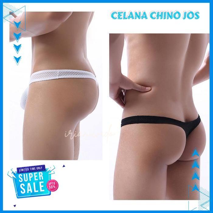 MESH THONG PRIA CELANA DALAM THONG PRIA THONG JALA JARING WHITE DW / MESH THONG PRIA CELANA DALAM TH