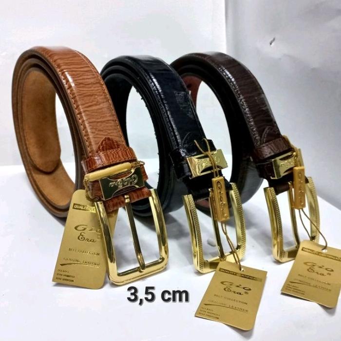 (Cod) Original Ikat Pinggang Kulit Gio 2000 Sabuk Kulit Pria Gio 2000
