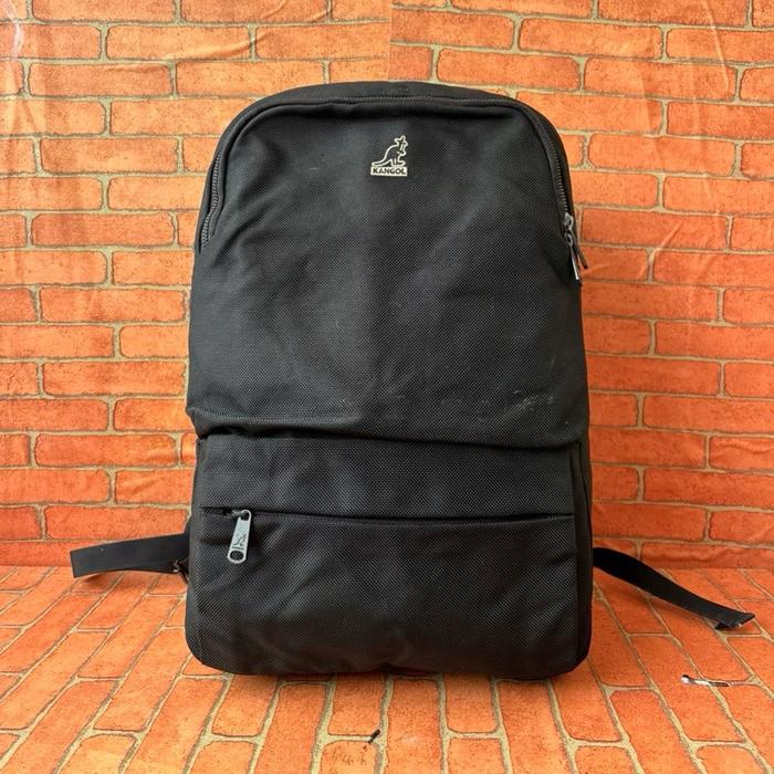 TAS RANSEL KERJA PRIA KANGOL KANVAS TEBAL SECOND BRANDED HITAM / TAS RANSEL KANGOL PRIA SECOND