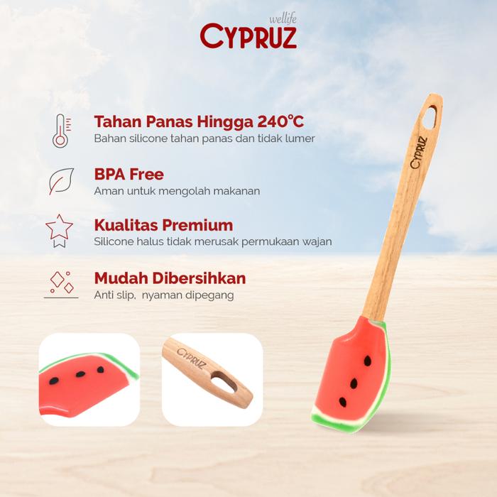 Cypruz Utensil Semangka Series Spatula Lengkung