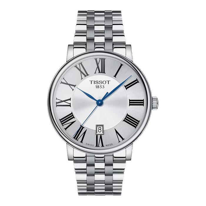 Jam Tangan Pria Tissot T-Classic T122.410.11.033.00 Carson Premium Silver Dial Stainless Steel Strap