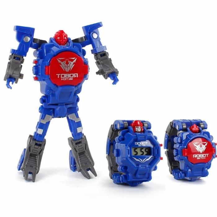 BORONG! JAM TANGAN ROBOT TRANSFORMERS / ROBOT TRANSFORMERS / KADO MAINAN ANAK