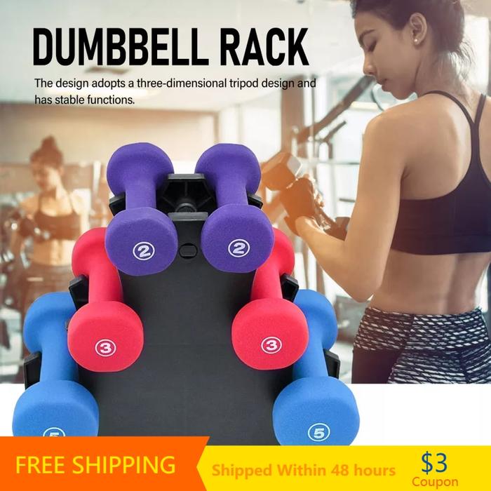 Dumbbell Bracket Stable Durable Dumbbell Storage Rack Small Dumbbell PVC Holder Home Fitness Gym Equ