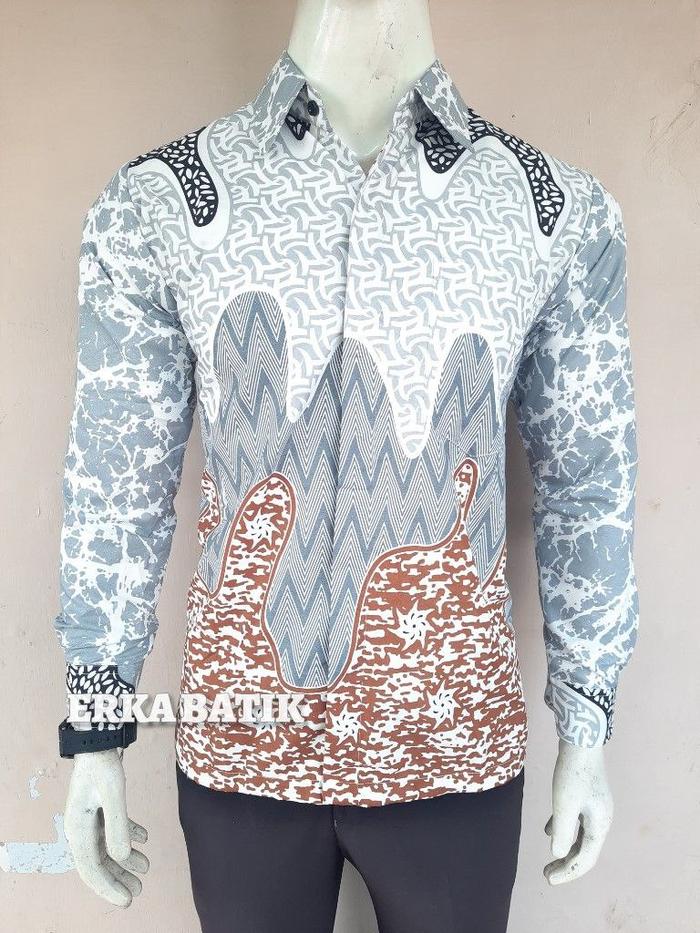 Kemeja Batik Putih Motif Yudhistira