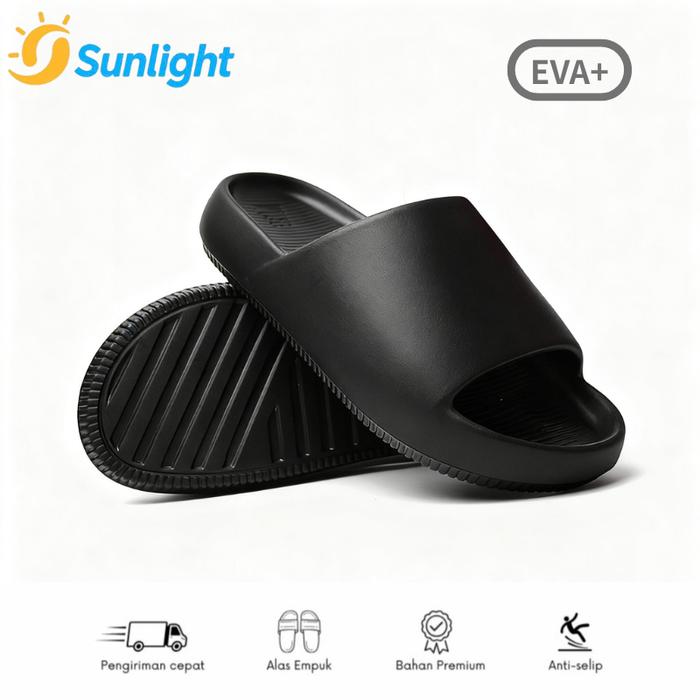 [Sunlight] Sandal Slipper Unisex Pria Wanita EVA Ringan Empuk Anti Slip Nyaman untuk Kamar Mandi Rum