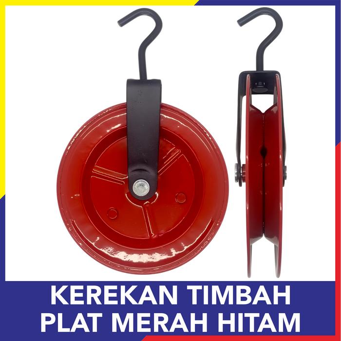 Kerekan Timba Bulat Besar Warna Merah / Kerekan Sumur Krekan Timba Katrol Air / Katrol Sumur