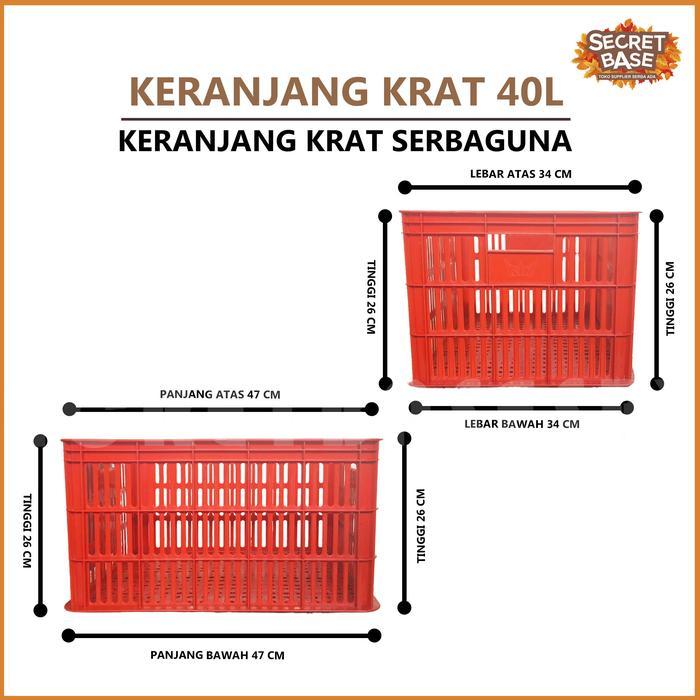 KRAT BUAH 40 LITER - Krat Rak Piring / Keranjang Pakaian