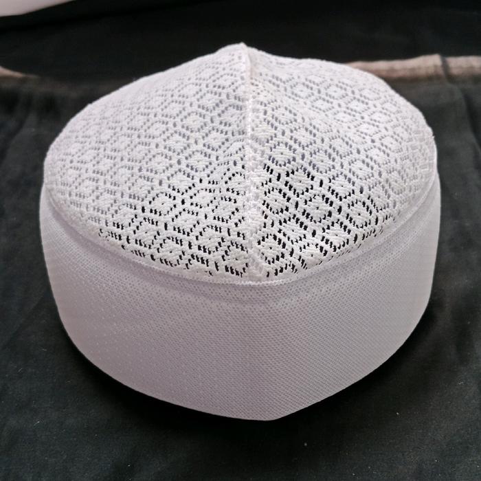 Peci/Kopiyah Habasya Jaring Bulat Bahan Adem Double Mesh Muslim Kopiah Songkok Motif Dewasa