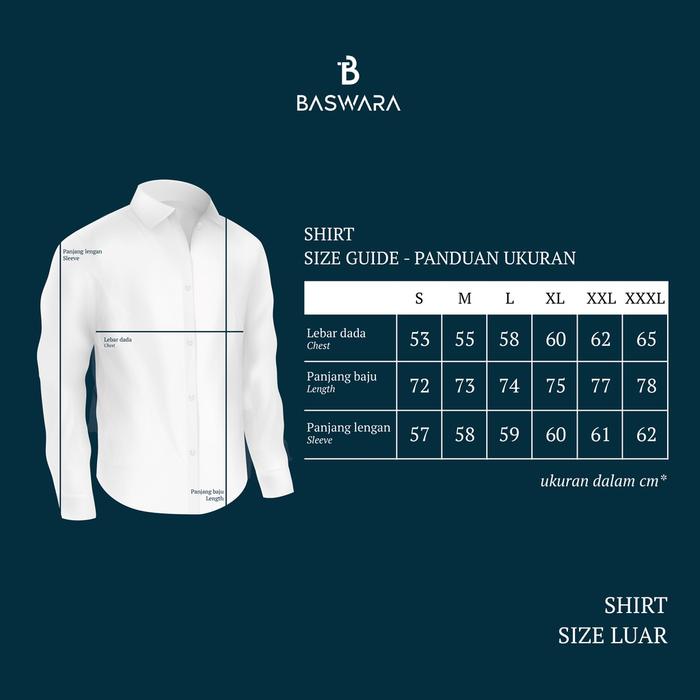 【NEW】 BASWARA KEMEJA BATIK PRIA LENGAN PANJANG BIRU UNGU A19