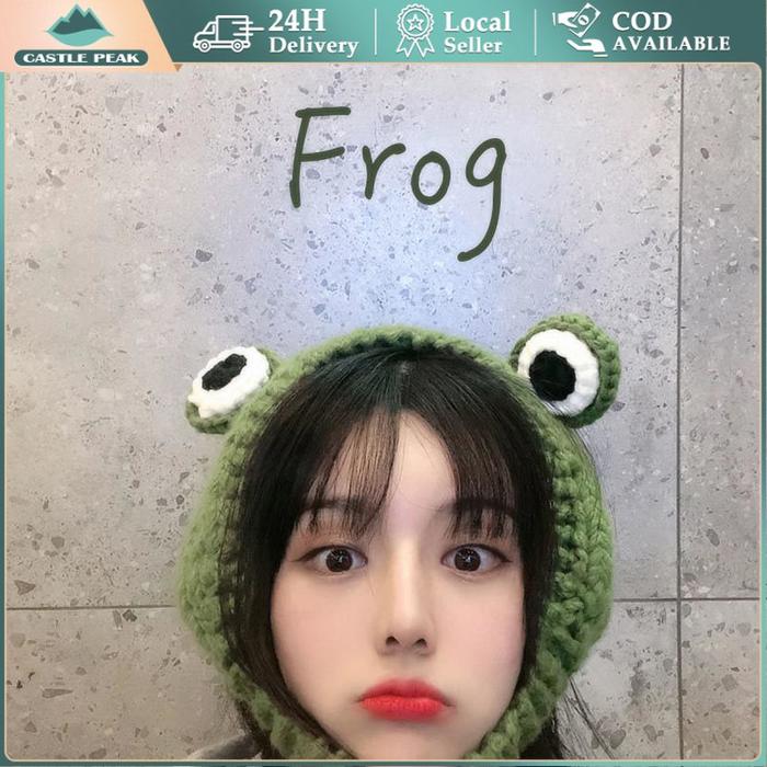 Winter Frog Hat Knitted Hat Costume Cap Women Gift Baby Anime Hat Photography Prop Party