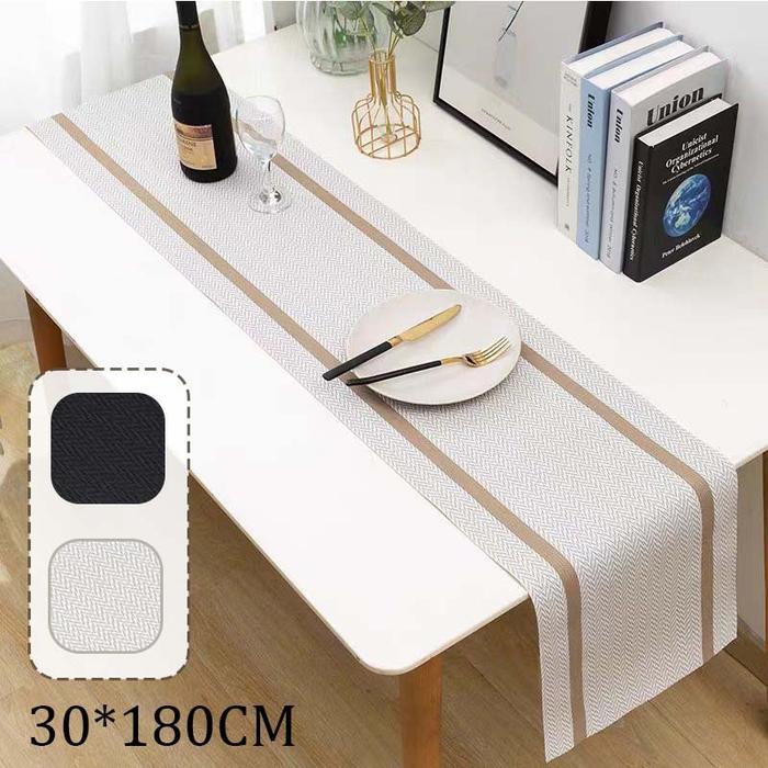 180*30cm Taplak Meja Makan Minimalis Table Runner Panjang Table Runner PVC Table Runner Nordic Minim