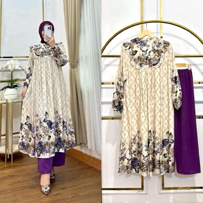 GEISHA SET TUNIK //  setelan tunik wanita terbaru kekinian