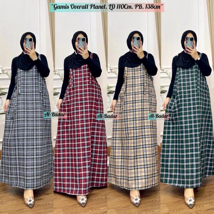 Ready- GAMIS OVERALL FLANEL MODEL TERBARU/GAMIS OVERALL KOTAK KOTAK/OVERAL FLANEL/TIDAK TERMASUK MAN