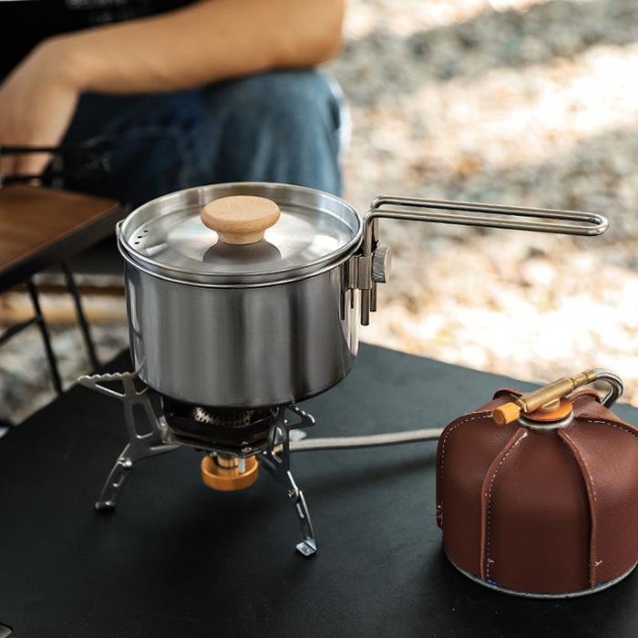 Outdoor Camping Stainless Steel Cooking Pot Multifunctional Kettle