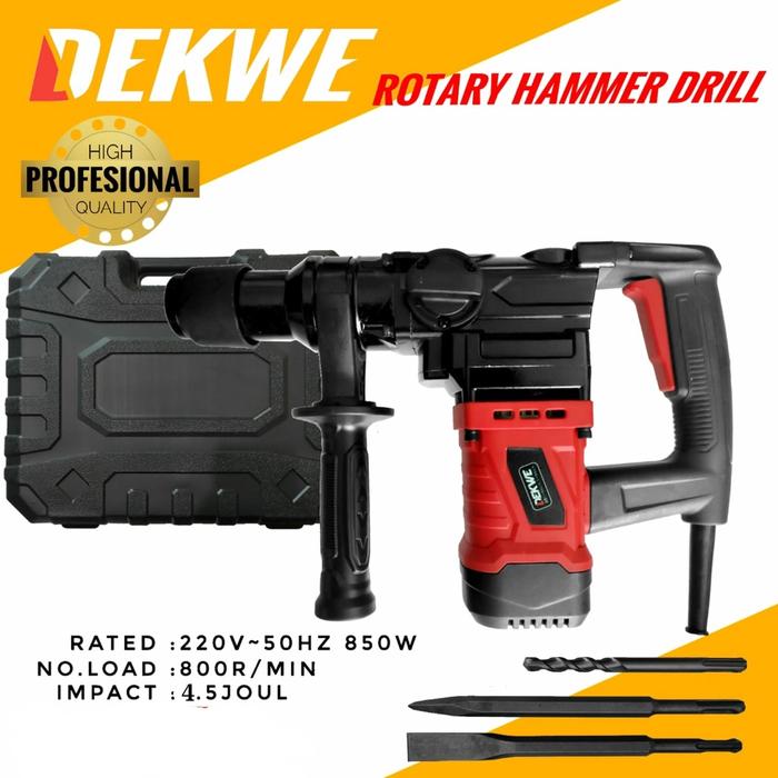 Rotary Drill Jack Hammer Breaker DEKWE Bor Bobok Palu Tembok Beton 26mm