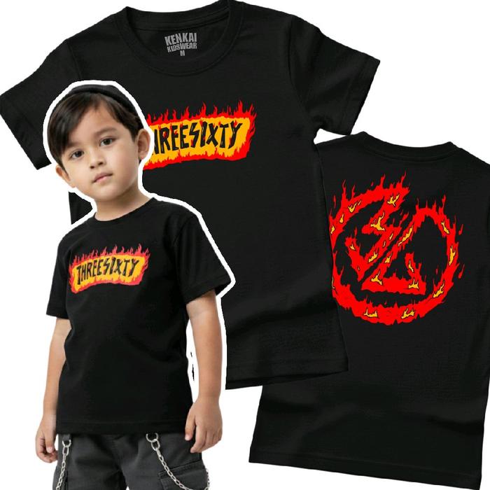 Kaos Anak Band Threesixty usia 1 sampai 12 tahun