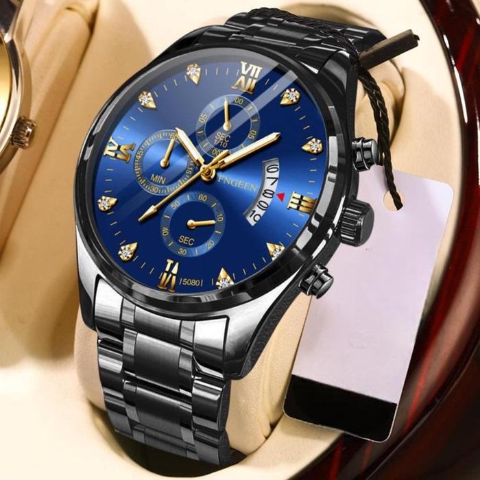 Jam Tangan Pria Kasual Bisnis Import Asli Tahan Air Premium Original Fngeen New Model Terbaru Waterp