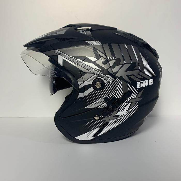 Helm JP7 Motif SNI Dewasa - Dua Kaca Double Visor Helem Helmet BXP