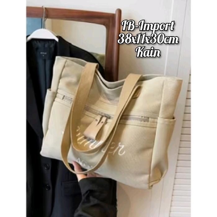 Tas Import Wanita af Totebag 38x11x30 cm - Kain Ringan dan Mudah Dibersihkan