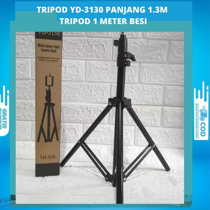 TRIPOD YD-3130 PANJANG 1.3M TRIPOD 1 METER BESI FREE HOLDER U