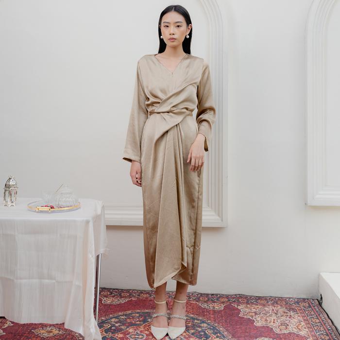 Foxquinn - Nada Dress - Dress Kaftan - Dress Wanita Lebaran