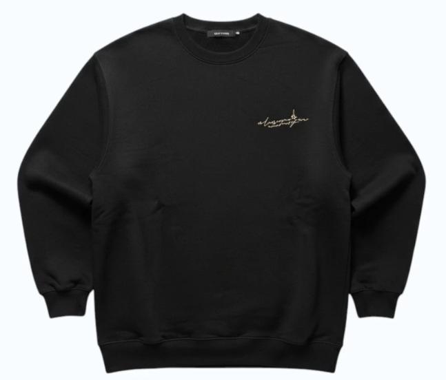CREWNECK PREMIUM KOREA HITAM PEKAT ORIGINAL BRAND BY CPGN STUDIO UNISEX (LD120 P 66)