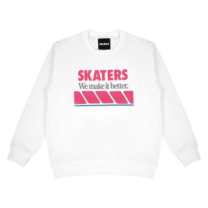 Skaters Crewneck Reblock 3 YB024 White