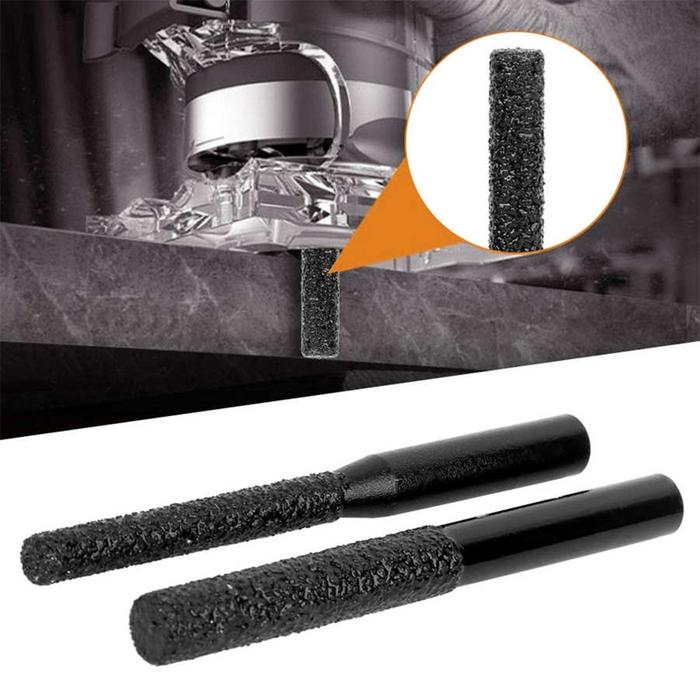 Universal 2pcs 6.35mm Shank Brazed Diamond Router Bit Milling Cutter
