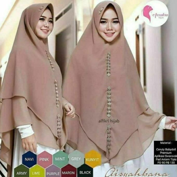 FIFAIZ GELERY - SW KHIMAR JUMBO SYARI DUA LAYER CERUTY PAYET Hijab Instan Ceruti Premium 2 Layer Pan