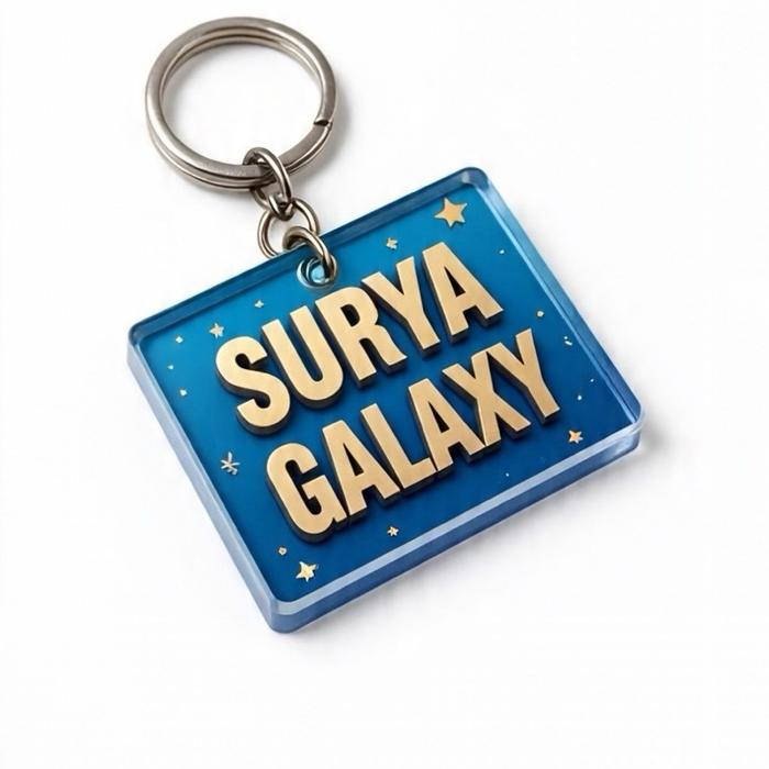 Gantungan Kunci Surya Galaxy dengan Desain Menarik dan Warna Biru untuk Kunci Anda