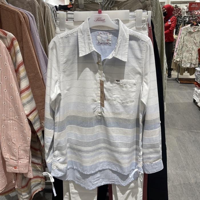 SALE Blouse wanita putih TRISET (S-XL)