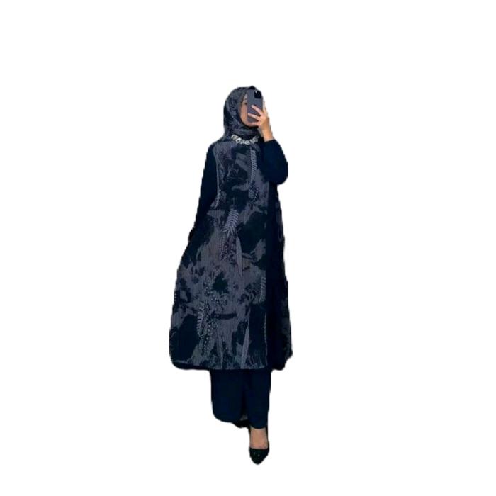 set Khalila + Hijab Gamis Wanita Muslim Mewah