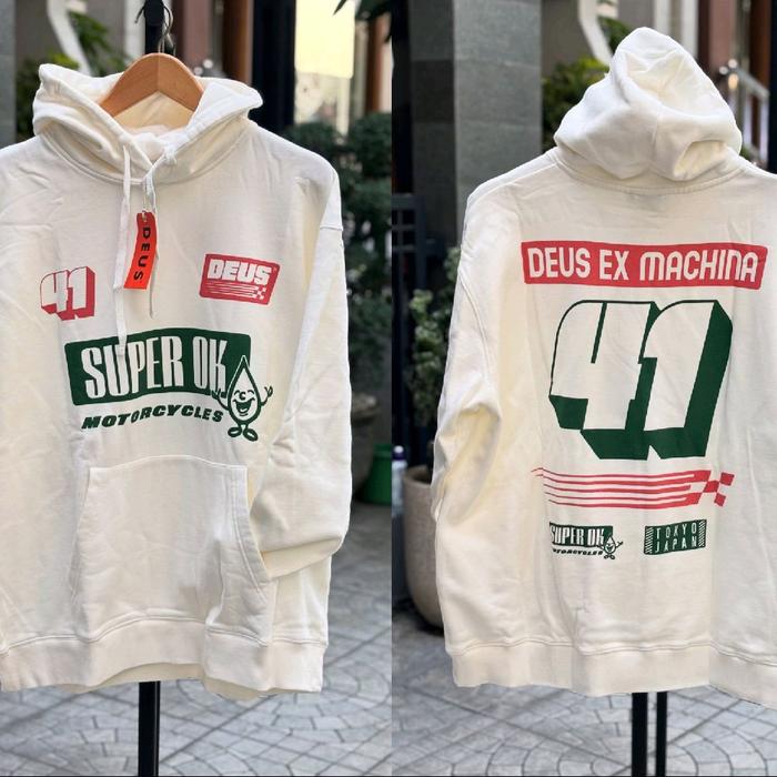 Deus X Machina Aston Hoodie Vintage White BNWT ORIGINAL BARANG RESMI STORE