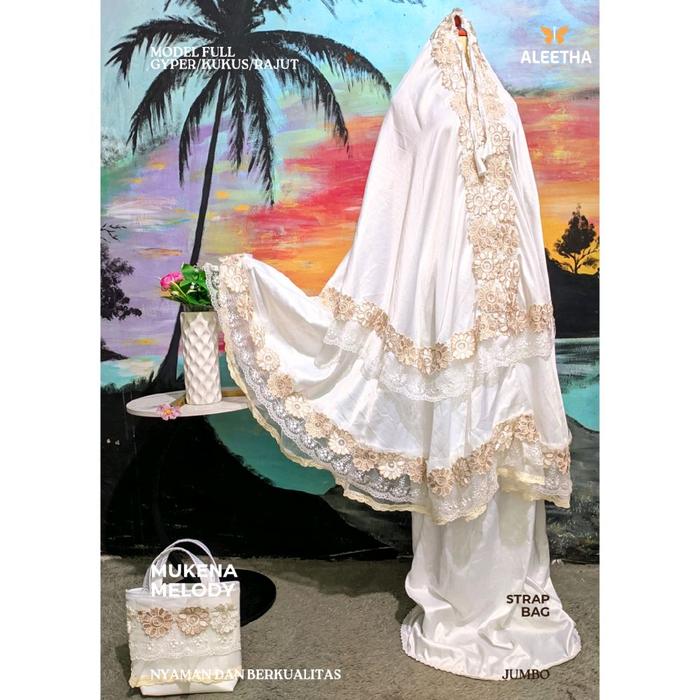 Aleetha Collection - Melody Series| MUKENA MELODY SUTRA ROBERTO CAVALLI FULL GYPER KUKUS RAJUT TWO-T