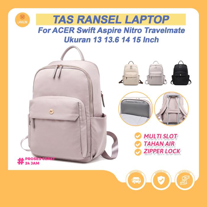 Ransel Backpack Laptop Acer Swift Go Aspire Slim Flip Nitro Wanita Pria Unisex Premium 13 14 15 Inch