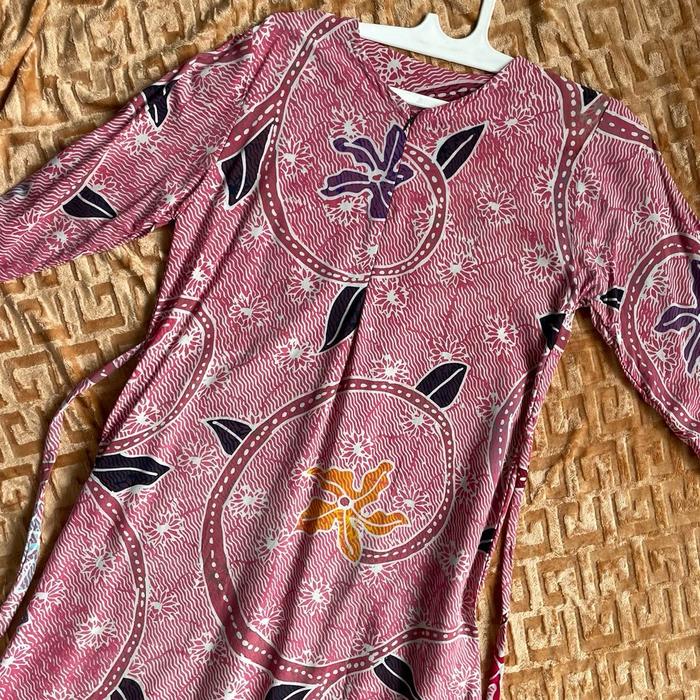 Daster batik,daster lengan panjang pink,Ani zahra